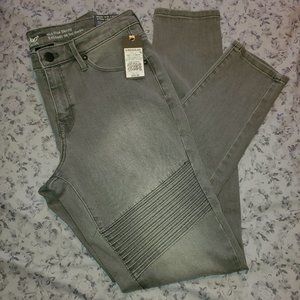Mossimo Denim Mid-Rise Skinny Smoke Gray Jeans Sz8